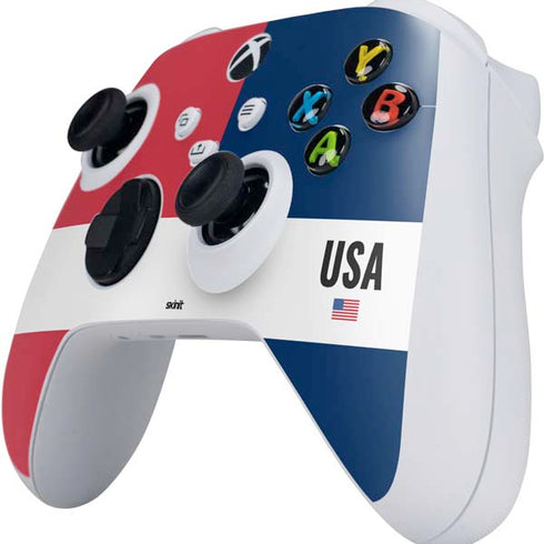 American Flag Color Block Xbox Series S Controller Skin